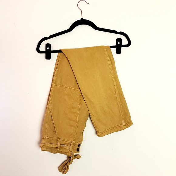 C&C California Pants - C&C California Women's Turmeric Yellow Linen Pants